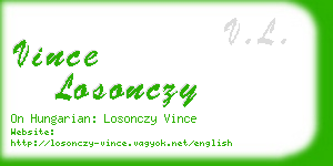 vince losonczy business card